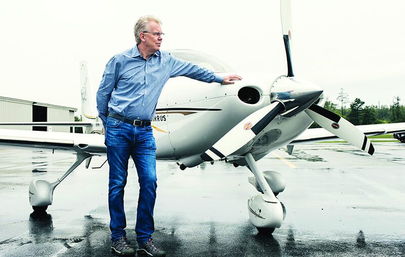 Dr. Grotting on the air strip