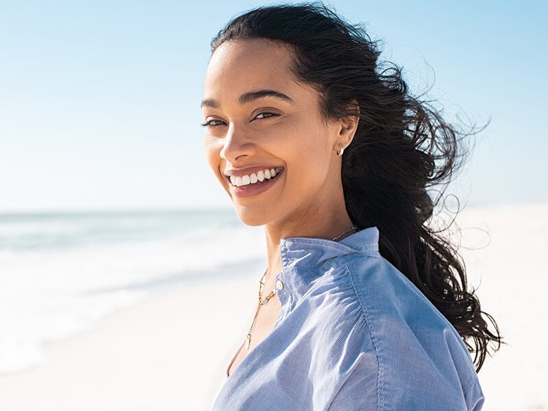 Beautiful woman at the beach